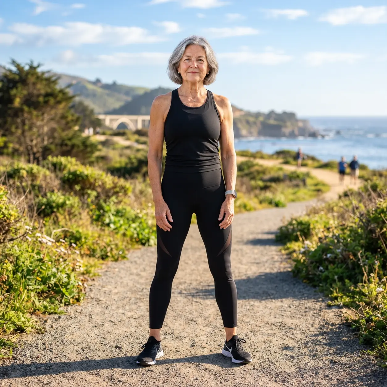 Illustrative after photo of an older woman after progressing on a weight-loss journey